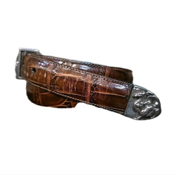 Brighton Museum Collection Women’s Noah’s Ark Brown Leather Belt Size Medium main image 7